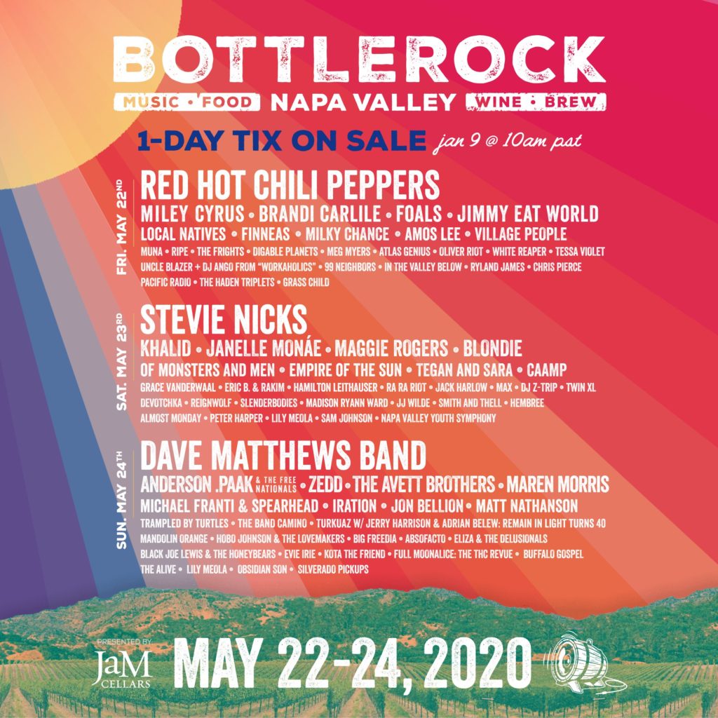 BottleRock Napa Valley Daily Music Lineup Announced 